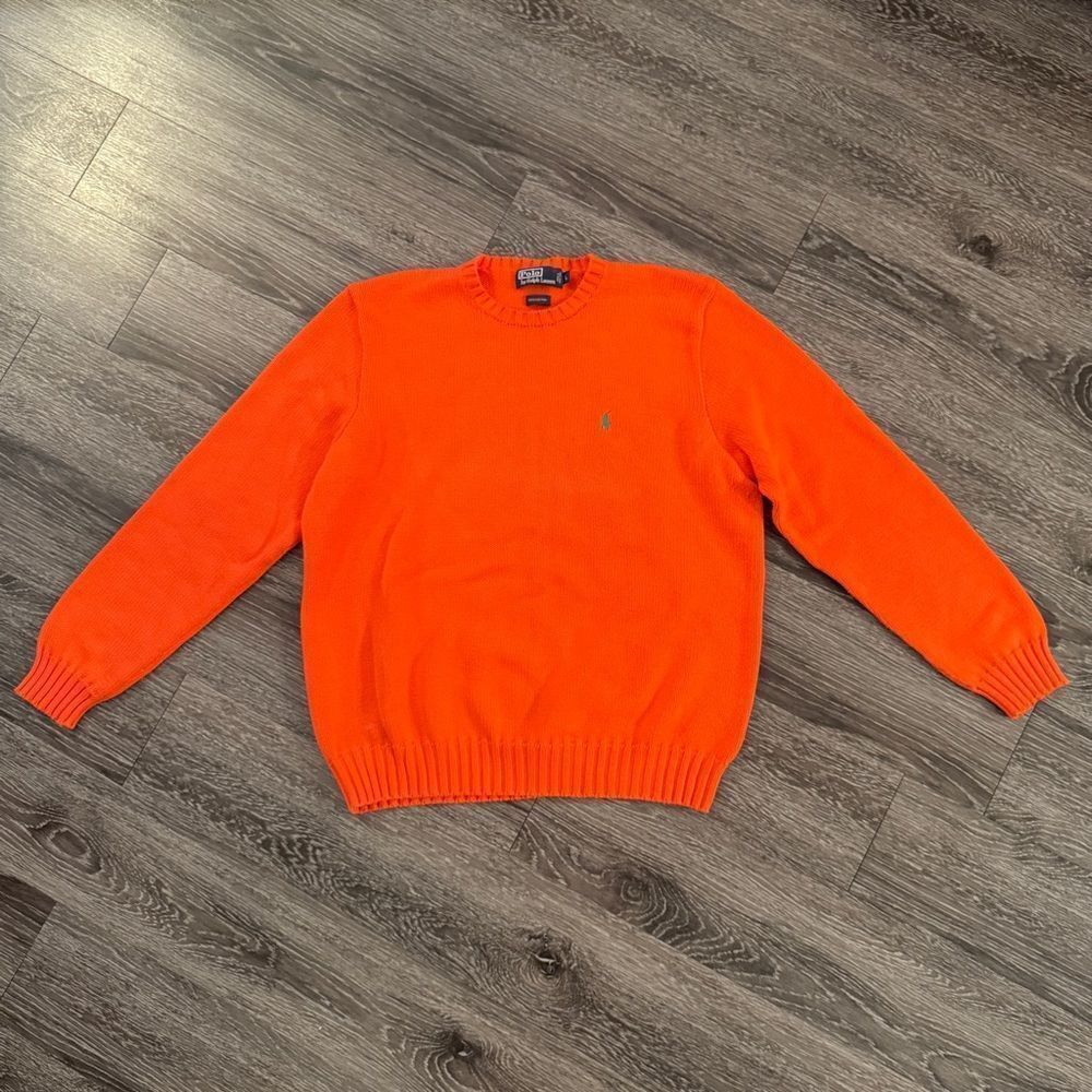 Polo By Ralph Lauren Vintage Orange Cotton Sweater